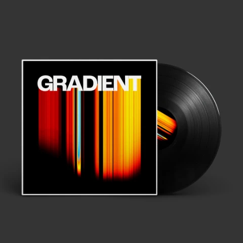 abstraktes Grafikdesign auf einer Schalplatte